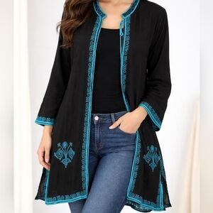 Moroccan Black Women Cardigan